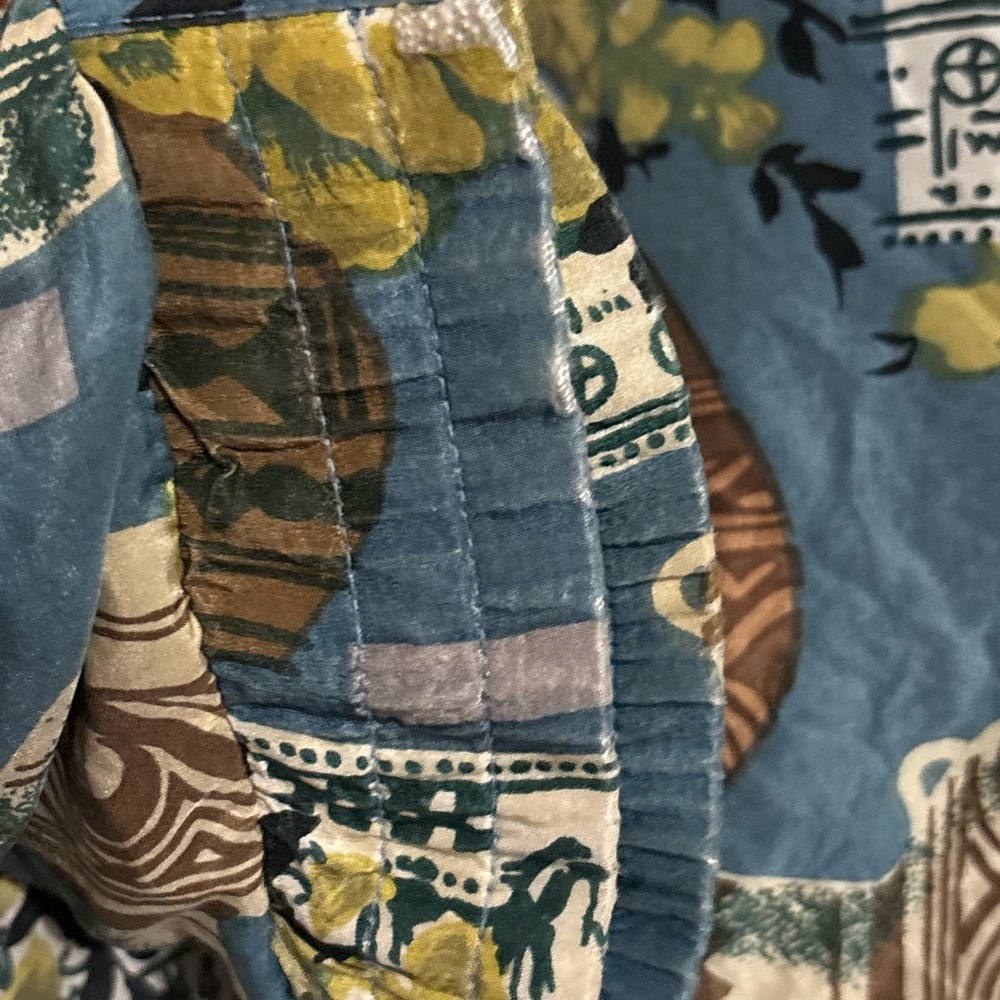 Vintage Patterned Silk Jacket - image 3
